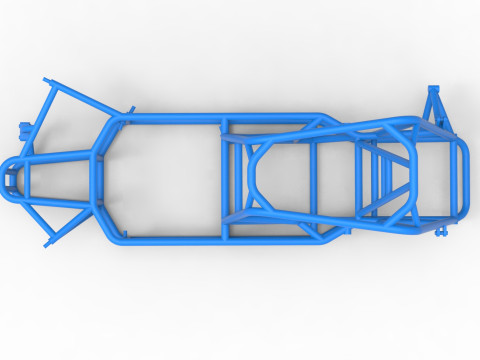 Frame van Silver Crown Car versie 2 schaal 1 tot 25 3D printmodel