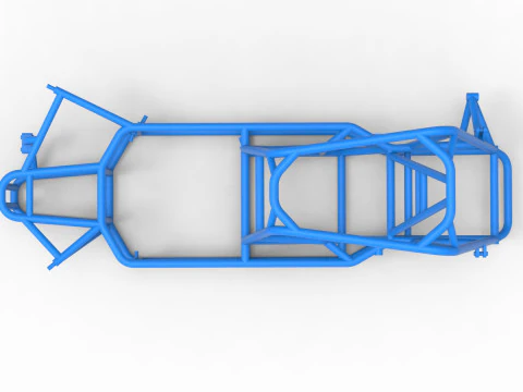 Frame of Silver Crown Car Version 2 Scale 1 to 25 3D Print Model