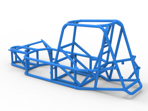 Frame van Silver Crown Car versie 2 schaal 1 tot 25 3D printmodel