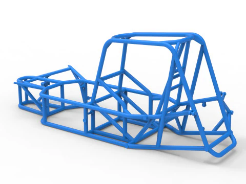 Frame of Silver Crown Car Version 2 Scale 1 to 25 3D Print Model