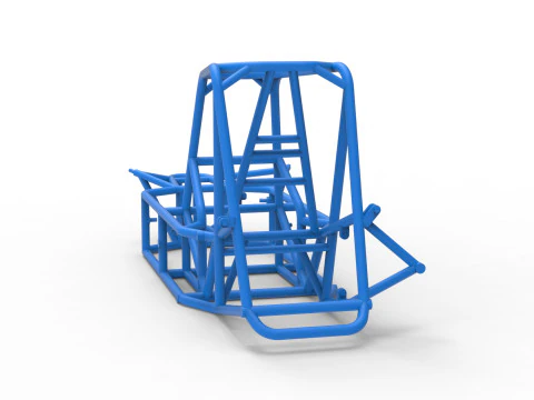 Frame of Silver Crown Car Version 2 Scale 1 to 25 3D Print Model