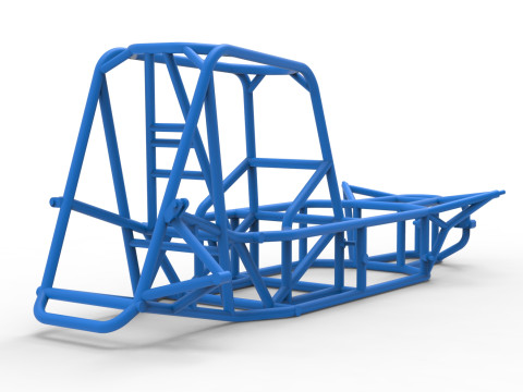 Frame van Silver Crown Car versie 2 schaal 1 tot 25 3D printmodel