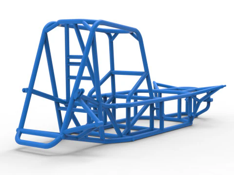 Frame of Silver Crown Car Version 2 Scale 1 to 25 3D Print Model