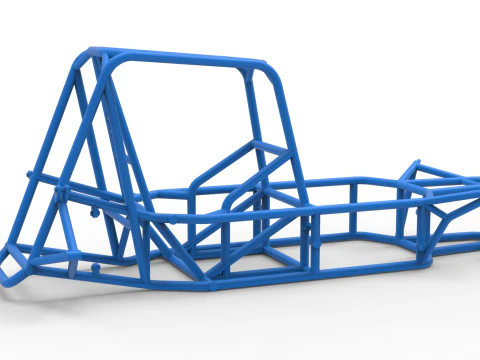Frame of Silver Crown Car Version 2 Scale 1 to 25 3D Print Model