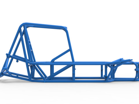 Frame van Silver Crown Car versie 2 schaal 1 tot 25 3D printmodel