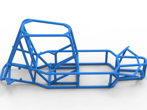 Frame of Silver Crown Car Version 2 Scale 1 to 25 3D Print Model