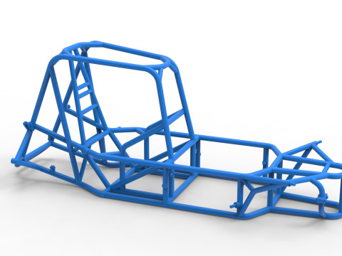Frame van Silver Crown Car versie 2 schaal 1 tot 25 3D printmodel