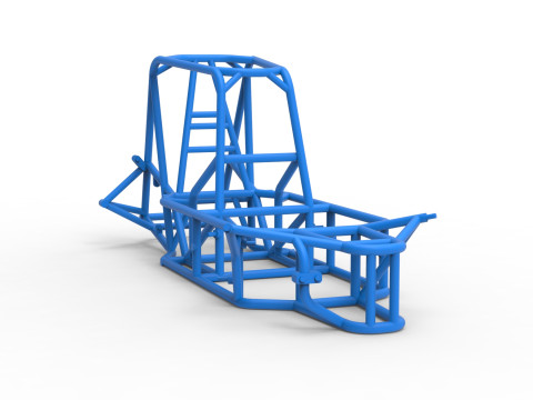 Frame van Silver Crown Car versie 2 schaal 1 tot 25 3D printmodel