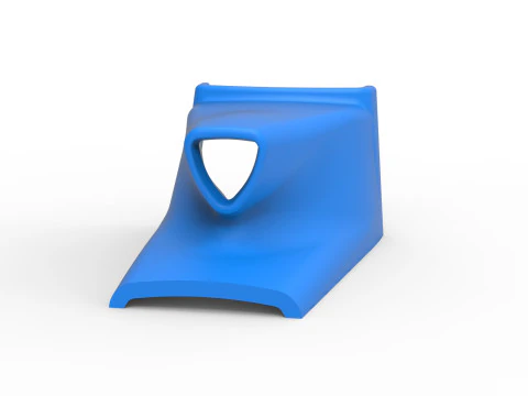 Air Scoop of Pavement Silver Crown Car Scale 1 to 25 3D Print Model