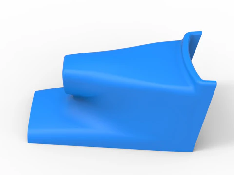 Air Scoop of Pavement Silver Crown Car Scale 1 to 25 3D Print Model