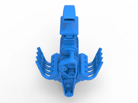 Engine V8 with double supercharger Version 8 Scale 1 to 25 3D Print Model