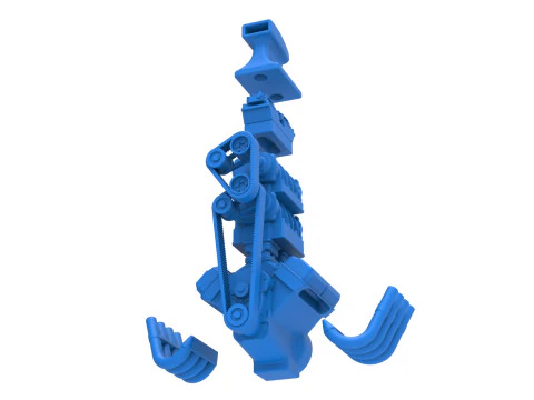 Engine V8 with double supercharger Version 8 Scale 1 to 25 3D Print Model