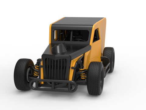 Dwarf car Scale 1 to 25 3D Print Model