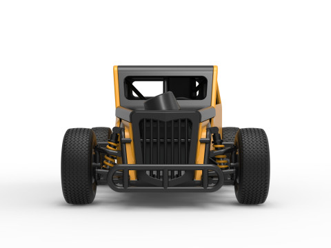 Dwarf car Scale 1 to 25 3D Print Model