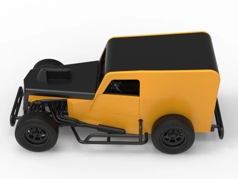 Dwarf car Scale 1 to 25 3D Print Model