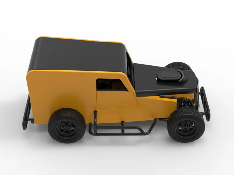 Dwarf car Scale 1 to 25 3D Print Model