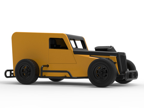 Dwarf car Scale 1 to 25 3D Print Model