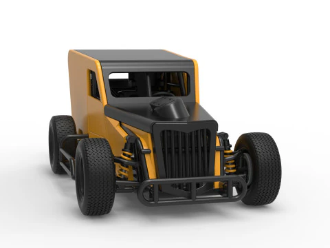 Dwarf car Scale 1 to 25 3D Print Model