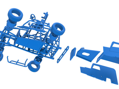 Dwarf car Scale 1 to 25 3D Print Model