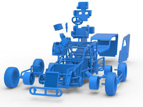 Dwarf car Scale 1 to 25 3D Print Model