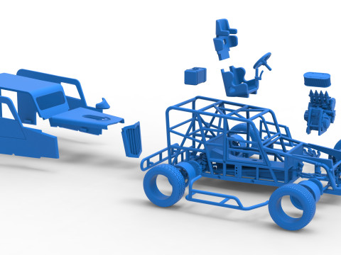 Dwarf car Scale 1 to 25 3D Print Model