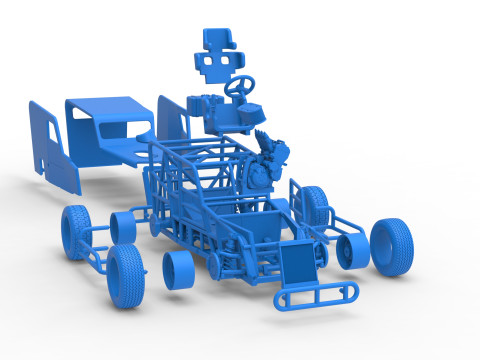 Dwarf car Scale 1 to 25 3D Print Model