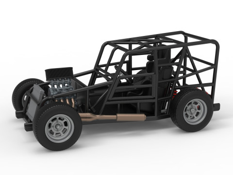 Dwarf car Base Scale 1 to 25 3D Print Model