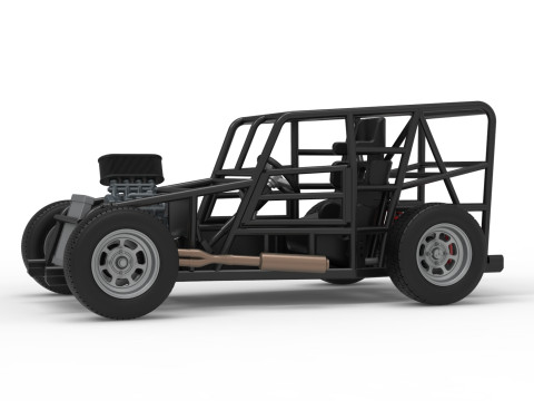 Dwarf car Base Scale 1 to 25 3D Print Model