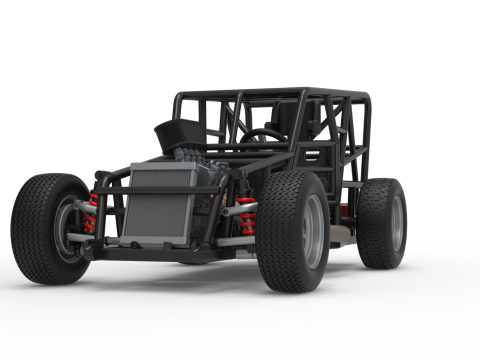 Dwarf car Base Scale 1 to 25 3D Print Model