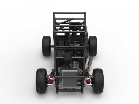 Dwarf car Base Scale 1 to 25 3D Print Model