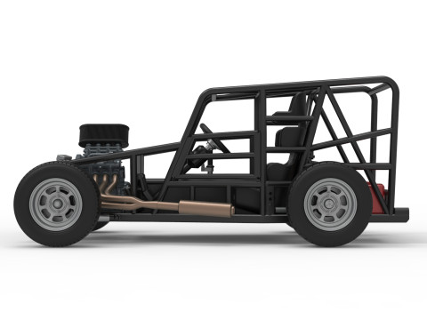 Dwarf car Base Scale 1 to 25 3D Print Model