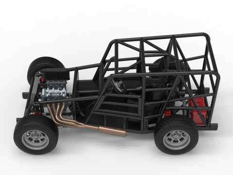 Dwarf car Base Scale 1 to 25 3D Print Model