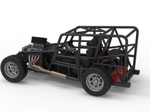 Dwarf car Base Scale 1 to 25 3D Print Model