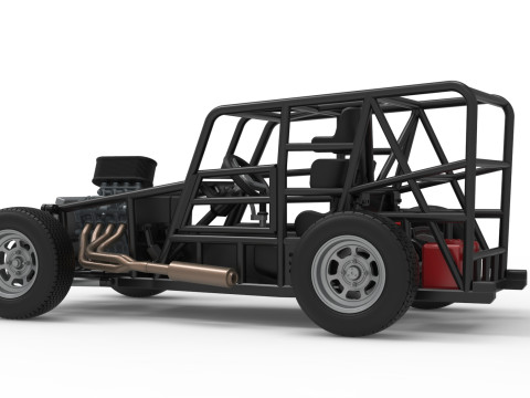 Dwarf car Base Scale 1 to 25 3D Print Model