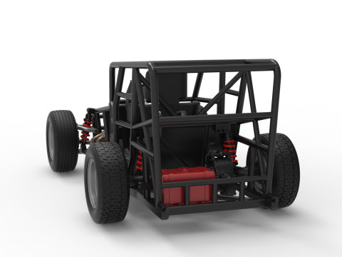 Dwarf car Base Scale 1 to 25 3D Print Model