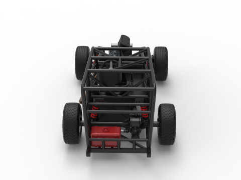 Dwarf car Base Scale 1 to 25 3D Print Model