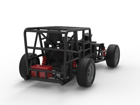 Dwarf car Base Scale 1 to 25 3D Print Model