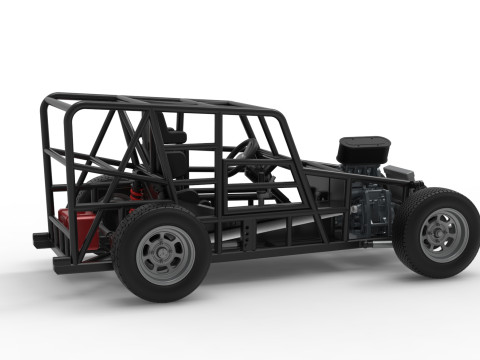 Dwarf car Base Scale 1 to 25 3D Print Model