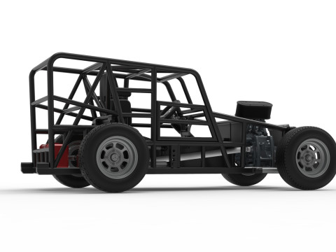 Dwarf car Base Scale 1 to 25 3D Print Model