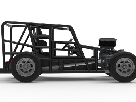 Dwarf car Base Scale 1 to 25 3D Print Model