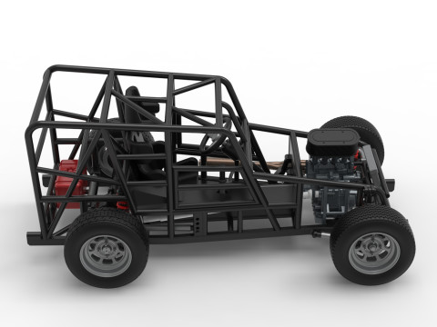 Dwarf car Base Scale 1 to 25 3D Print Model