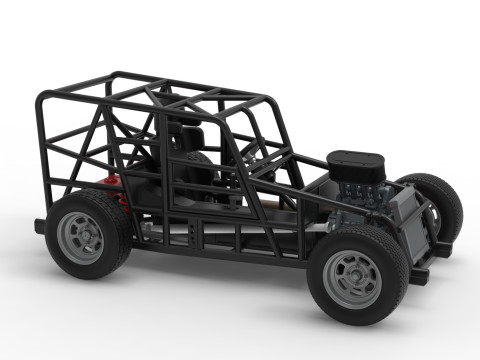 Dwarf car Base Scale 1 to 25 3D Print Model