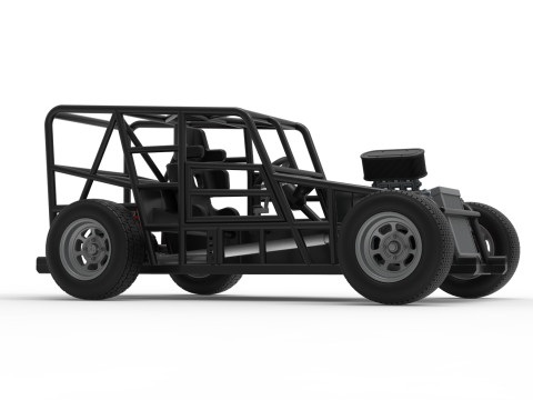 Dwarf car Base Scale 1 to 25 3D Print Model