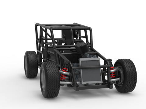 Dwarf car Base Scale 1 to 25 3D Print Model