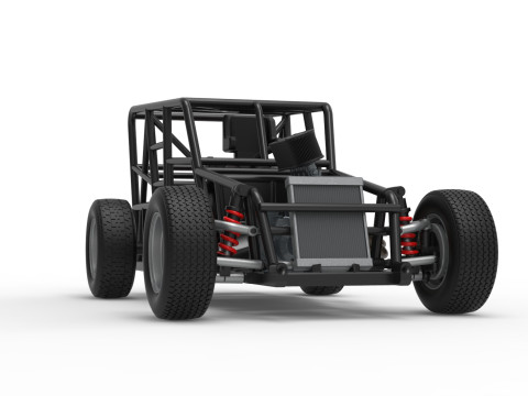 Dwarf car Base Scale 1 to 25 3D Print Model