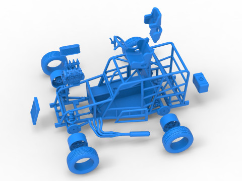 Dwarf car Base Scale 1 to 25 3D Print Model