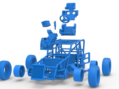 Dwarf car Base Scale 1 to 25 3D Print Model