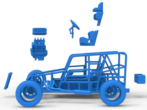 Карликова машина Базова шкала від 1 до 25 3D Принт Модель