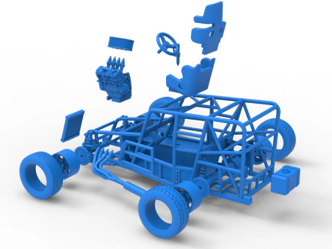 Карликова машина Базова шкала від 1 до 25 3D Принт Модель