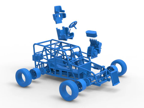 Карликова машина Базова шкала від 1 до 25 3D Принт Модель